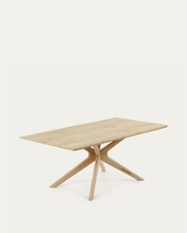 Table Armande en contreplaqué de chêne avec finition blanchie 200 x 100 cm