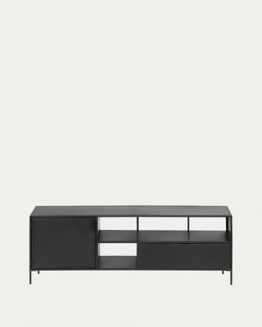 Shantay TV-Schrank 1 Türe und 1 Schublade aus Metall mit schwarzem Finish 150 x 50 cm
