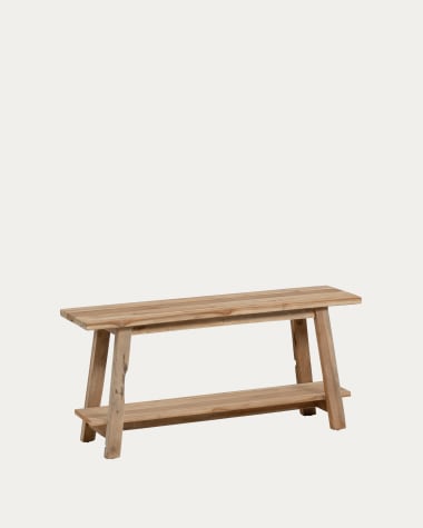 Ławka Safara z litego drewna tekowego z odzysku 100 cm