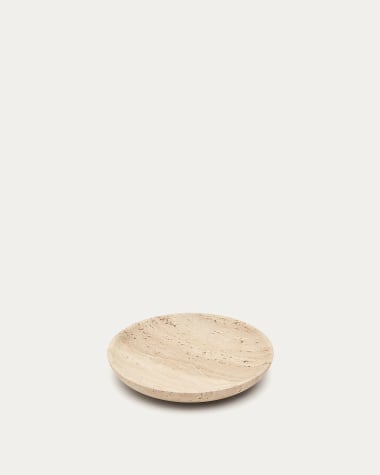 Piatto da dessert Madlena in travertino beige