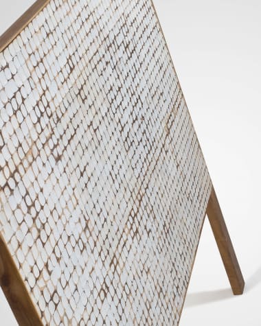 Tête de lit Kron avec pieds en bois de manguier et noix de coco pour lit de 160 cm