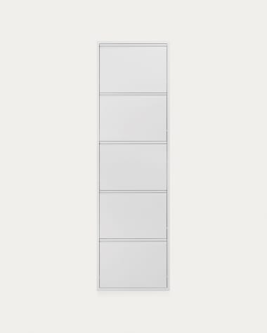 Meuble chaussures Ode 50 x 168,5 cm 5 portes blanc