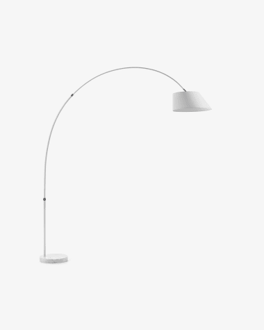 May steel floor lamp with white marble base
