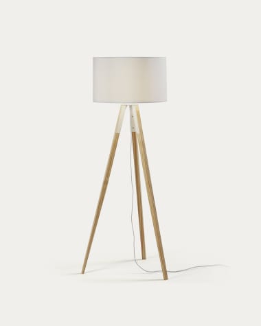 Iguazu floor lamp in solid pine wood