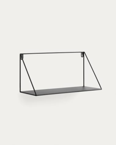 Étagère Teg triangle en acier avec finition noire 40 x 20 cm