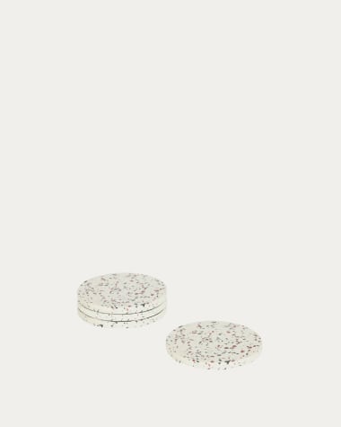 Tiana white 4 coasters set