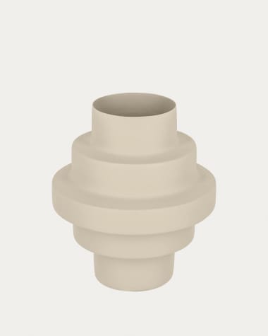 Velia Metallvase mit beigem Finish