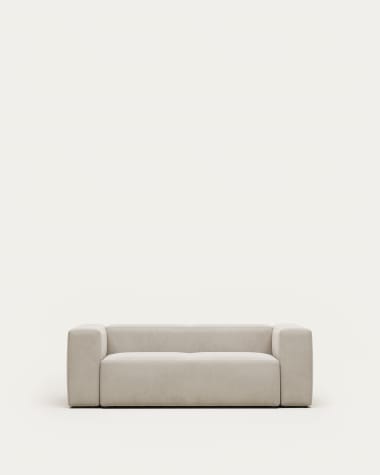 Blok 2 seater sofa in beige, 210 cm FSC Mix Credit