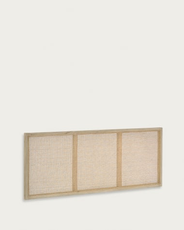 Tête de lit Rexit en bois de mindy et rotin pour lit de 160 cm