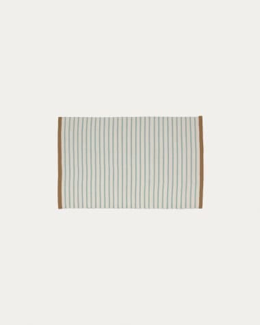 Tappeto in PET Catiana a strisce verdi 60 x 90 cm