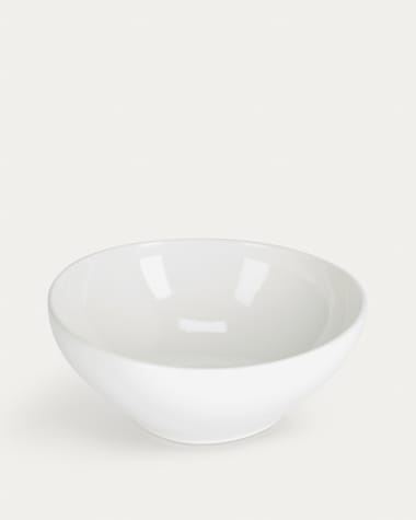 Pahi large round porcelain bowl in white