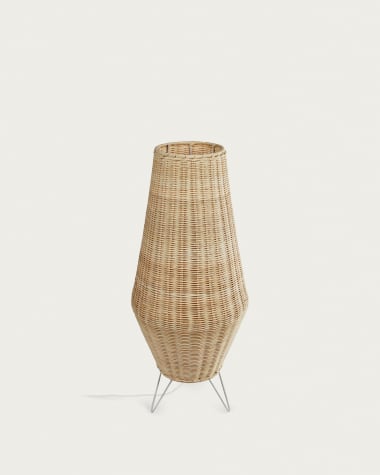 Επιτραπέζιο φωτιστικό Kamaria μεσαίου μεγέθους, rattan σε φυσικό φινίρισμα