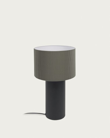 Domicina table lamp in metal with black and grey finish