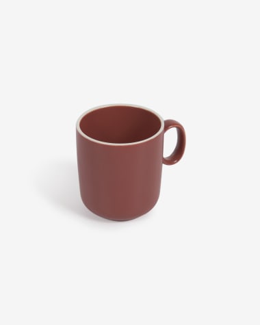 Roperta porcelain coffee cup in terracotta