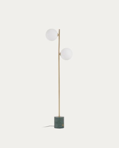Lonela floor lamp in marble with green finish
