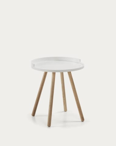 White Kurb side table Ø 46 cm