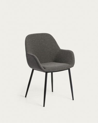 Chaise Konna gris foncé