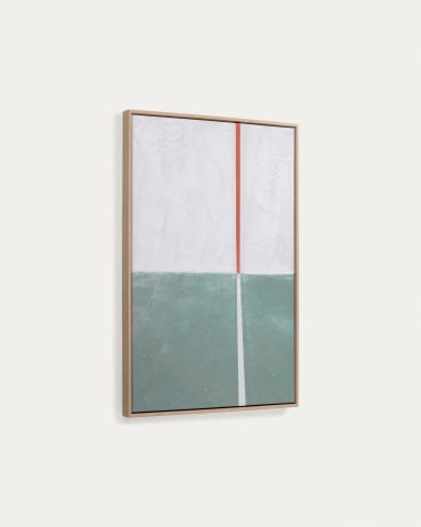 Malvern picture in green and white 50 x 70 cm