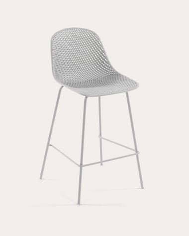 Taboret ogrodowy Quinby biały wysokość 75 cm