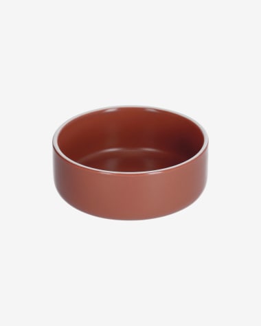 Roperta large porcelain bowl in terracotta