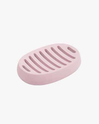 Porte-savon Chia en résine rose