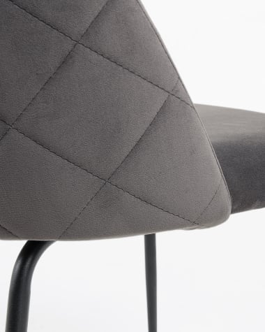 Ivonne grey velvet chair