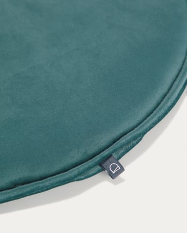 Rimca Sitzkissen, rund, Samt, türkis, Ø 35 cm