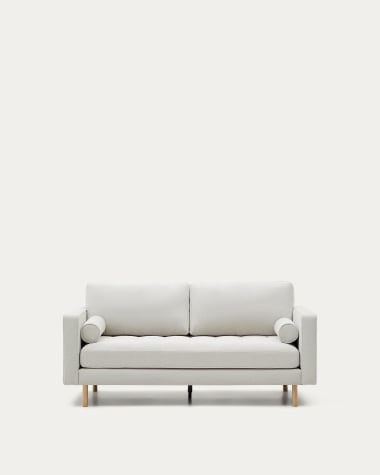 Debra 2-seater sofa in pearl chenille and natural legs, 182 cm FSC Mix Credit