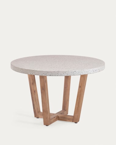 Shanelle tavolo rotondo in terrazzo bianco Ø 120 cm