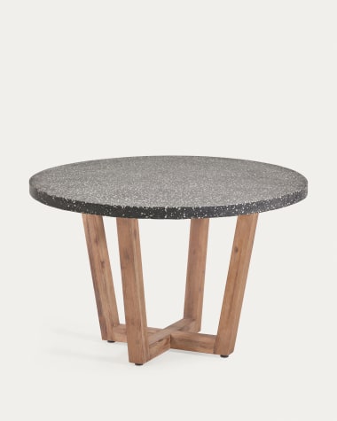 Shanelle tavolo rotondo in terrazzo nero Ø 120 cm