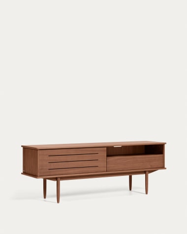 Carolin TV-Schrank 1 Türe und 1 Schublade aus Nussholzfurnier 180 x 63,5 cm