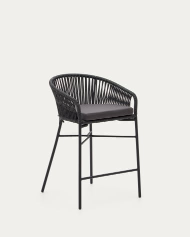 Taboret Yanet czarny z liny wysokość 65 cm