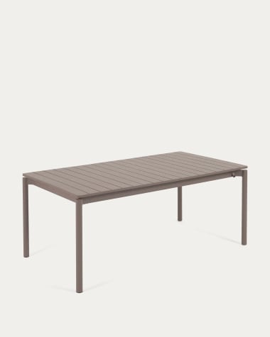 Tavolo allungabile da esterno Zaltana in alluminio marrone opaco 180 (240) x 100 cm