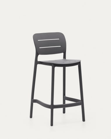 Taboret ogrodowy sztaplowany Morella w kolorze szarym z tworzywa sztucznego wysokość 65 cm