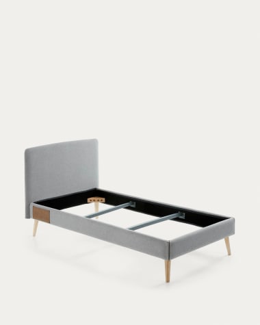 Dyla bed cover for a 90 x 190 cm mattress in grey