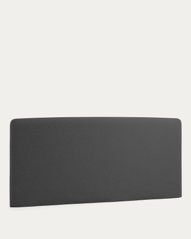 Housse de tête de lit Dyla noire pour lit de 160 cm