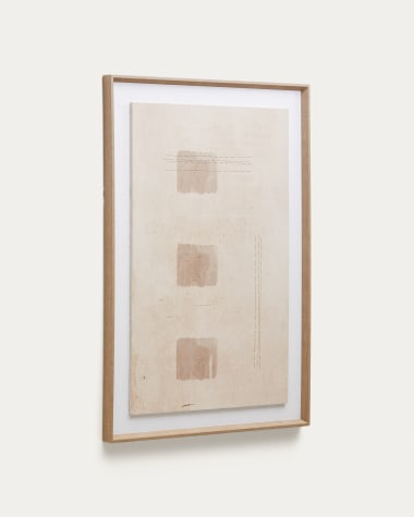 Sormina picture with 3 brown squares 60 x 90 cm