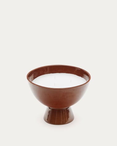 Sapira Ceramic Candle in Brown Ø 20 cm