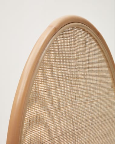 Tête de lit ronde Quiterie en rotin naturel 90 cm