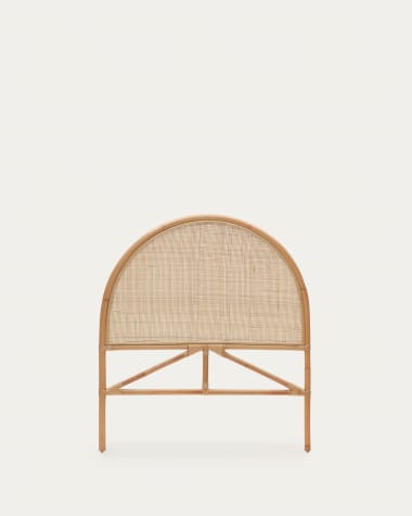 Tête de lit ronde Quiterie en rotin naturel 90 cm