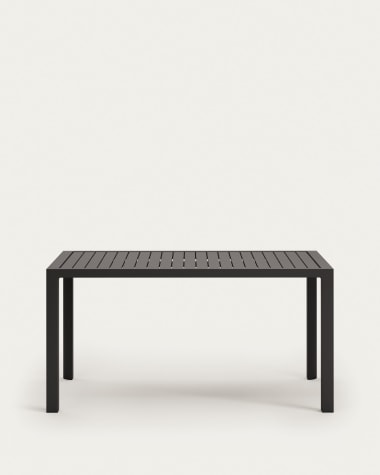 Culip aluminium outdoor table in powder coated grey finish, 150 x 77 cm