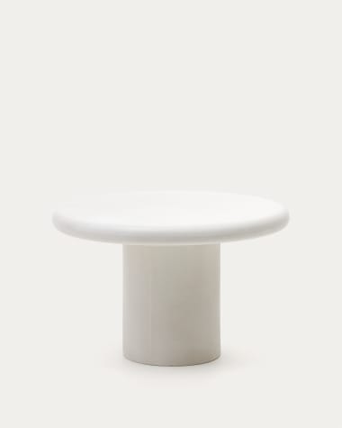 Addaia Round Table made of White Cement Ø120 cm