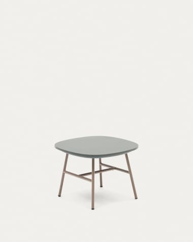 Bramant steel side table with mauve finish, 60 x 60 cm