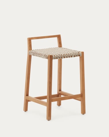 Taboret Giverola z litego drewna tekowego 80 cm