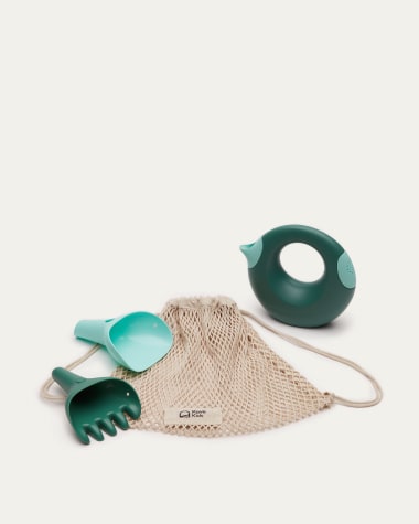 Ensemble de jouets Rawni arrosoir, râteau et pelle vert