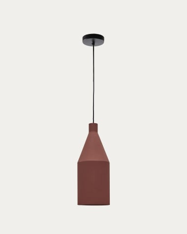Suspension Peralta en métal peint terracotta Ø 15 cm
