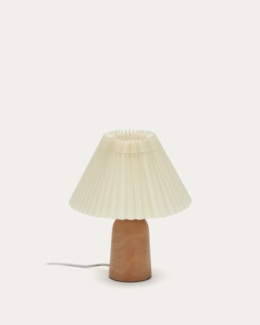 Benicarlo table lamp in wood with a natural, beige finish