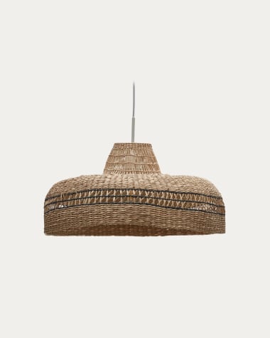 Rupia Lampenschirm für Pendelleuchte mit natürlichem und schwarzem Finish Ø 55 cm