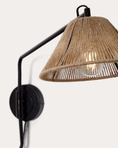 Pontos Wandleuchte aus Jute mit natürlichem Finish