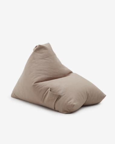 Calu 100% cotton pouf in beige